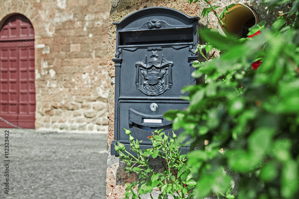 Mailbox hangs outside the Italian town