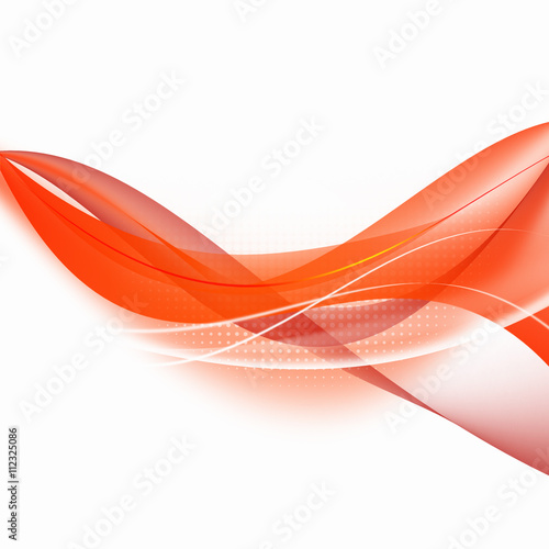 Orange abstract wave