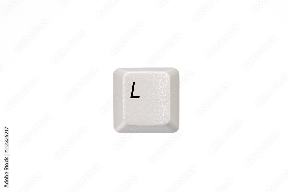 White keyboard keys - letter L White keyboard keys - letter L