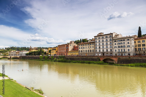 Arno river in Florence (Firenze), Tuscany, Italy