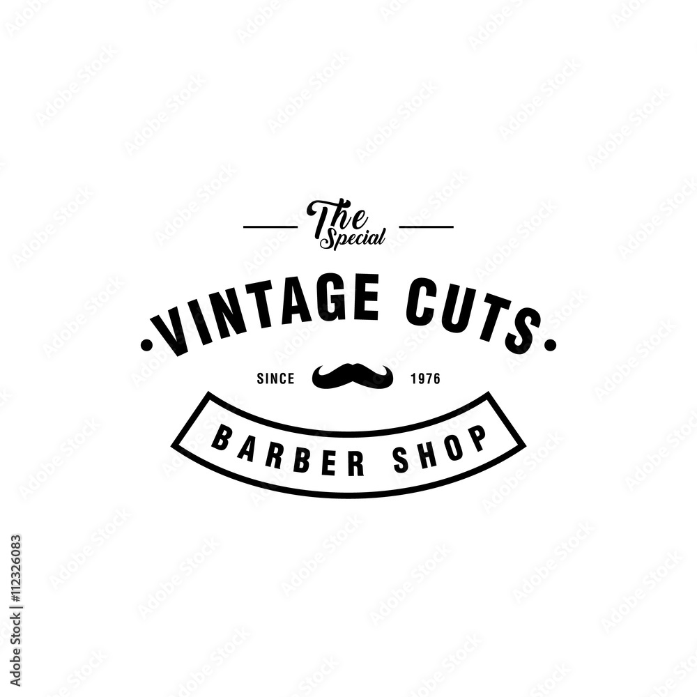 Obraz premium Vintage barber shop logo