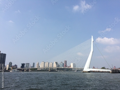 Rotterdam skyline with Erasmus bridge