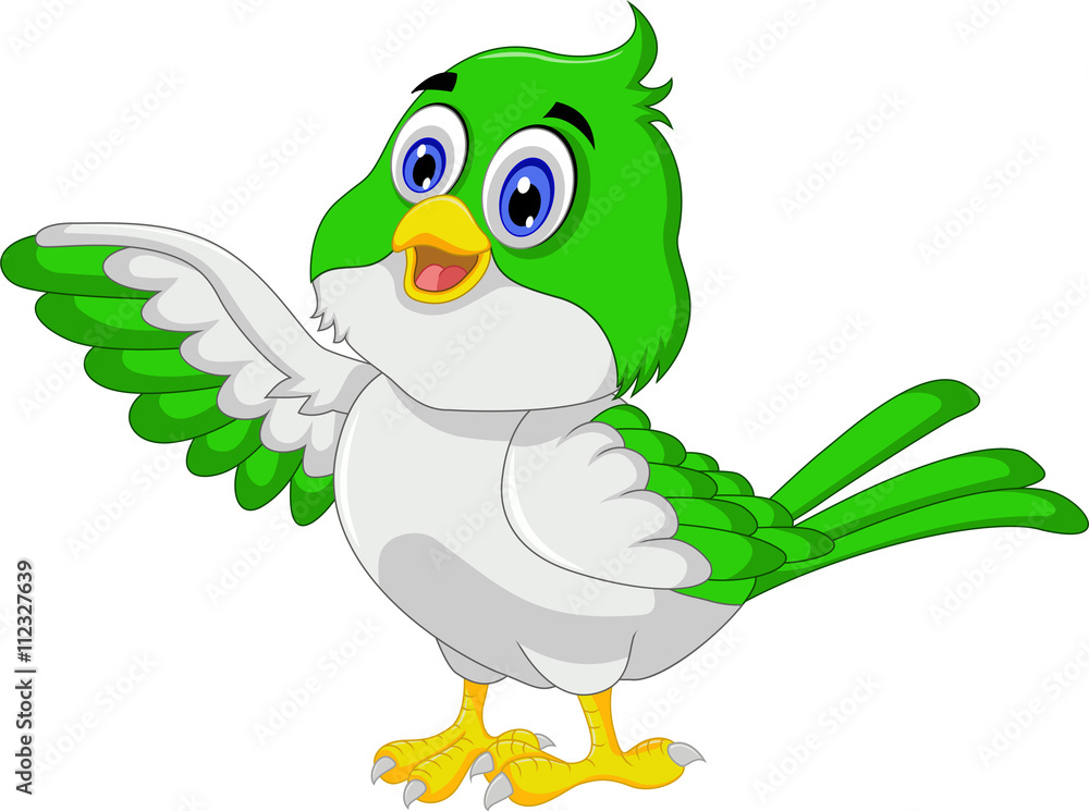 Cute bird cartoon posing Cute bird cartoon posing