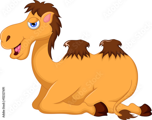 cute camel cartoon sitting