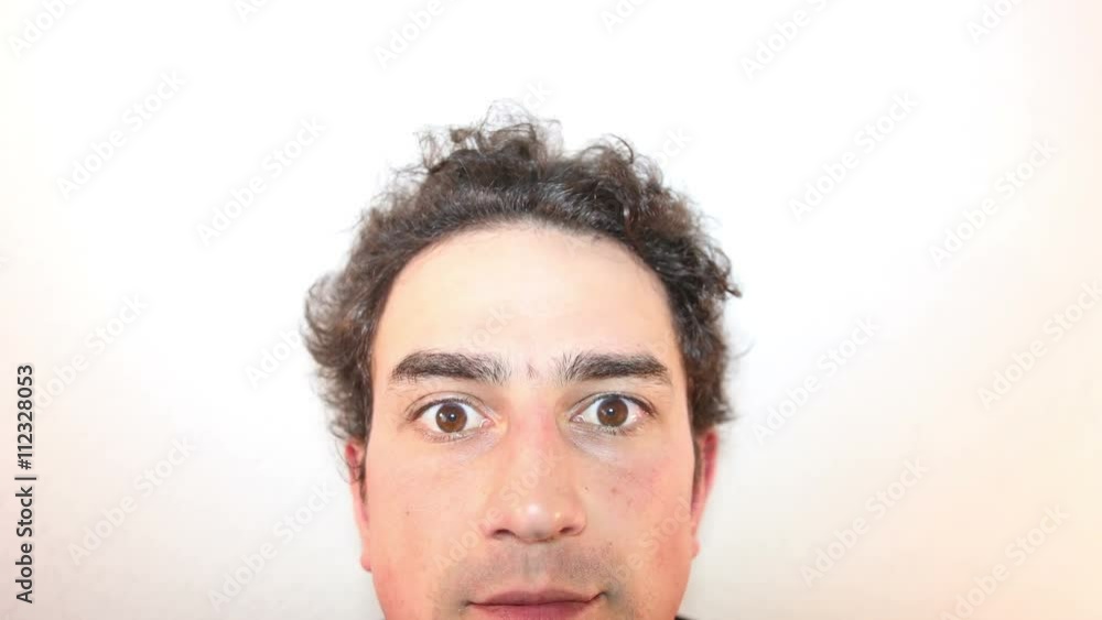 Scared Man With Lifted up Hair Funny Scared Man With Lifted up Hair Funny