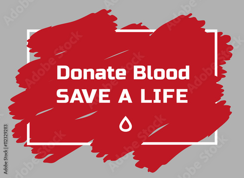 Donate blood design. Creative donor poster. Blood donation medical poster. World Blood Donor Day banner. Human heart and blood drop. Blood donor icon. Save life concept. Vector illustration 