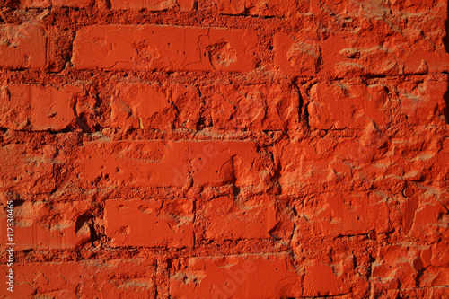 Closeup of old weathered brick wall