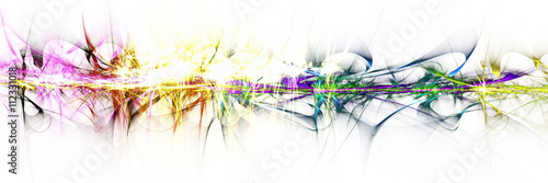 Colorful, particles panorama