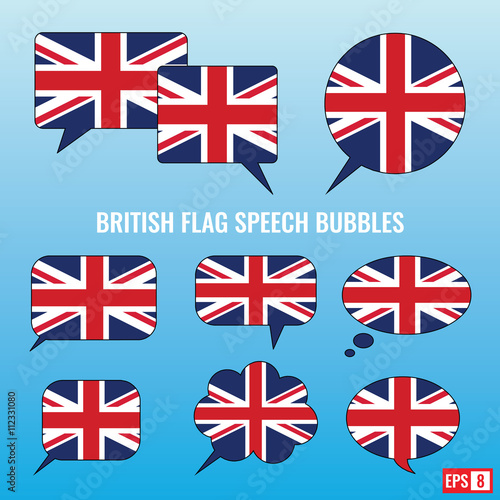 British Flag Speech Bubbles
