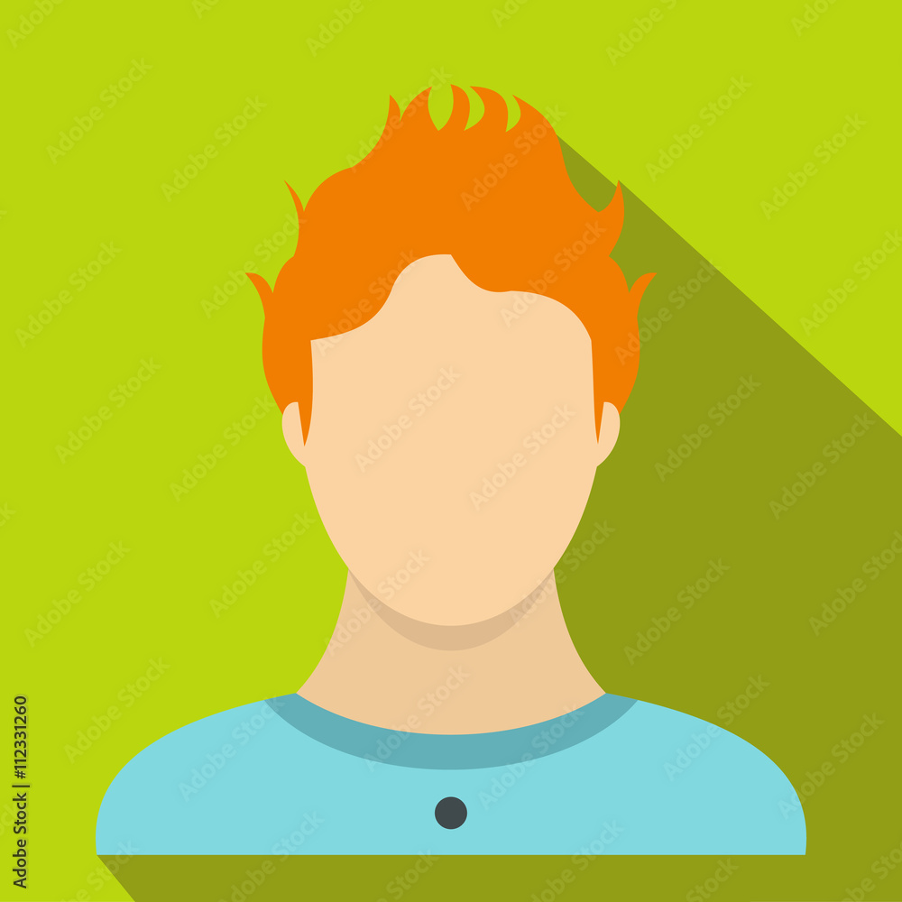 Boy icon, flat style Boy icon, flat style