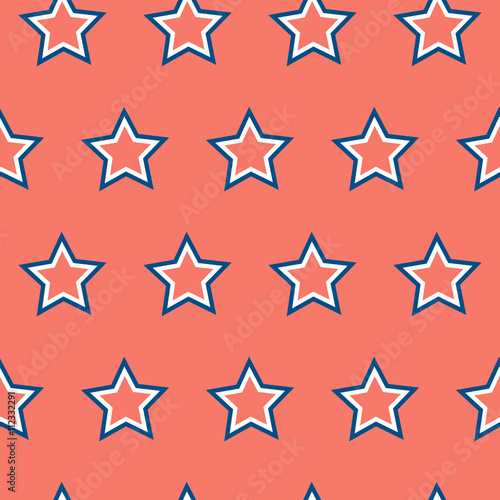 Seamless pattern Stars rose quartz and serenity trend 2016 colors.