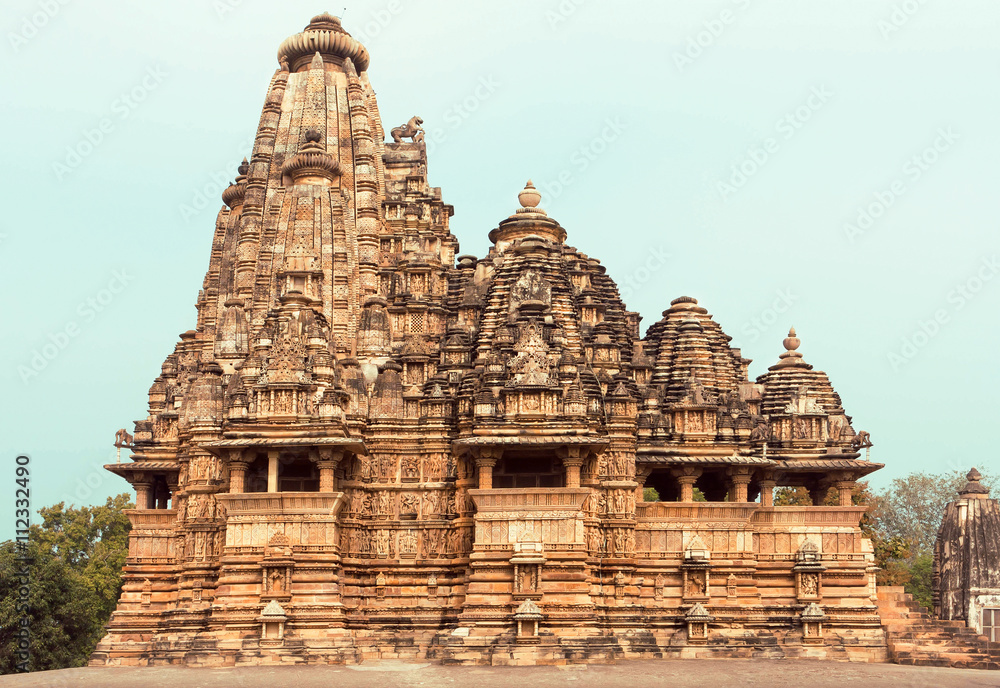 Kandariya Mahadeva Temple, structure of the complex of Khajuraho Group of Monuments. India