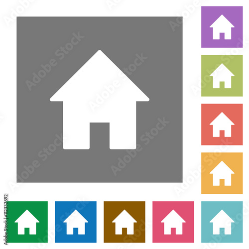 Home square flat icons