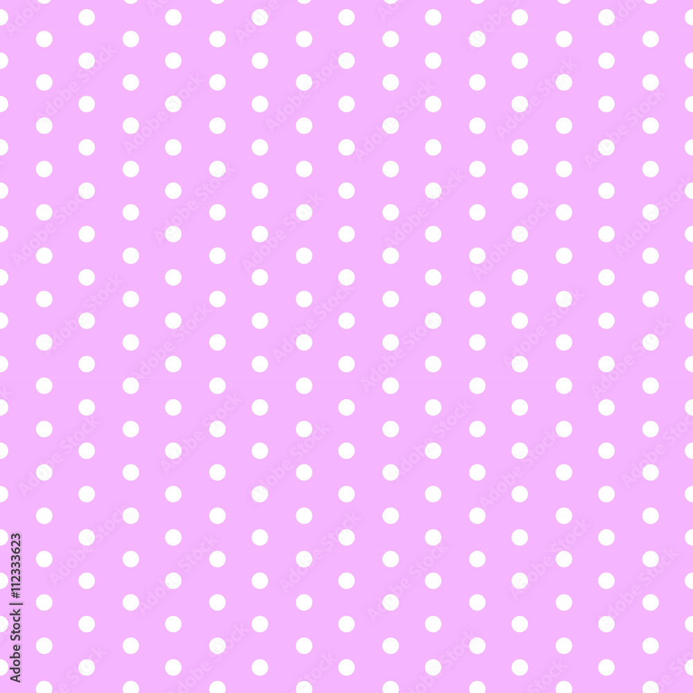 white dots pink background seamless pattern vector