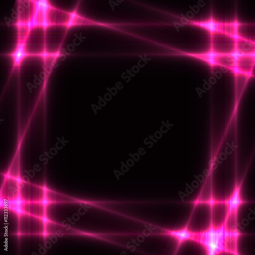 Purple neon grid on dark background - template