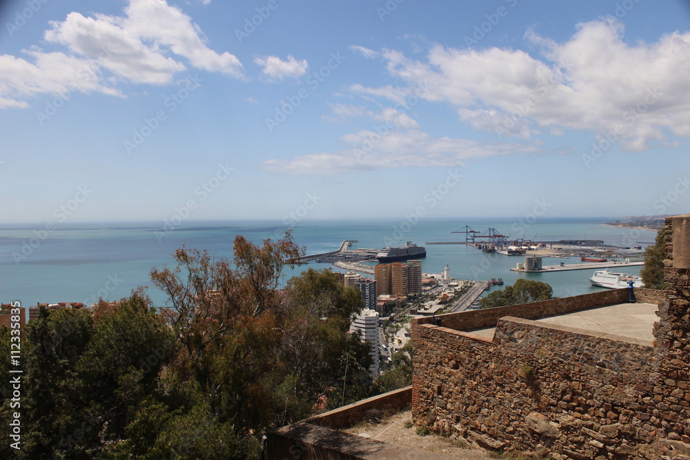 Paisaje urbano de Málaga desde La Alcazaba