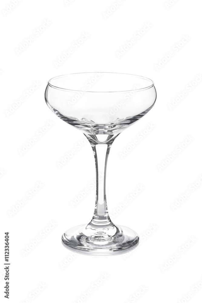 Champagne Stemware Coupe on a white background Champagne Stemware Coupe on a white background