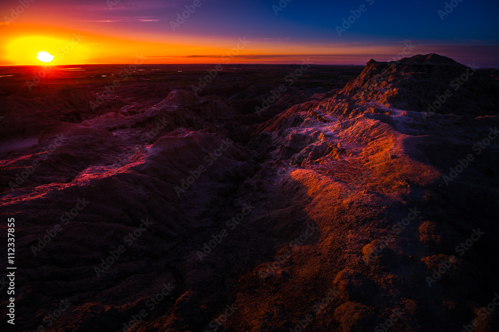 Sunrise in Badlands National Park