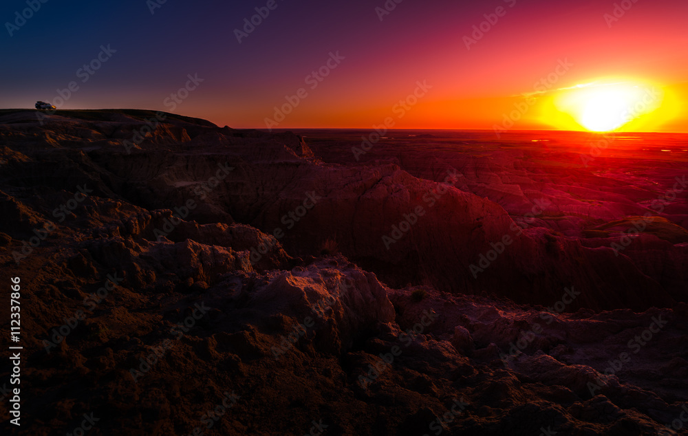 Sunrise in Badlands National Park