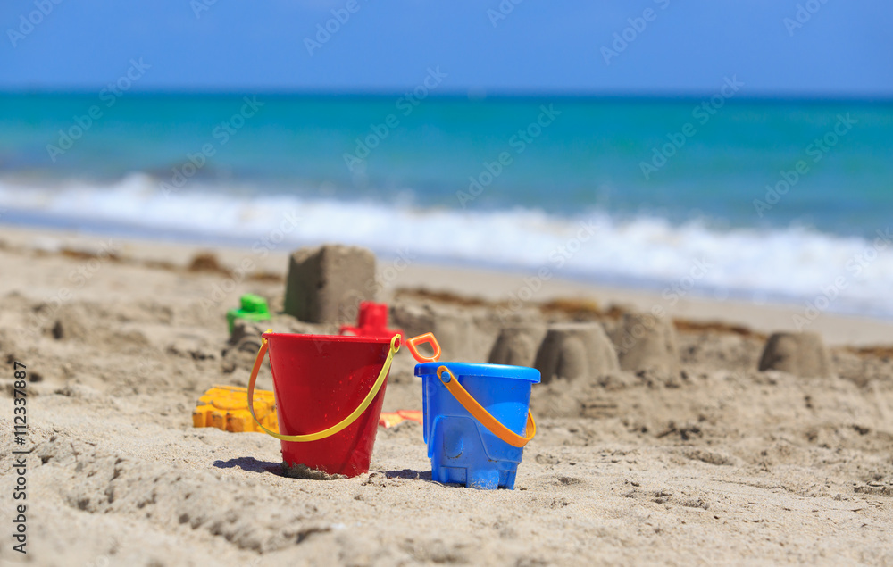 kids play on sand beach concept kids play on sand beach concept