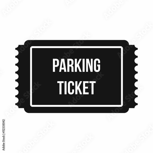 Parking ticket icon, simple style