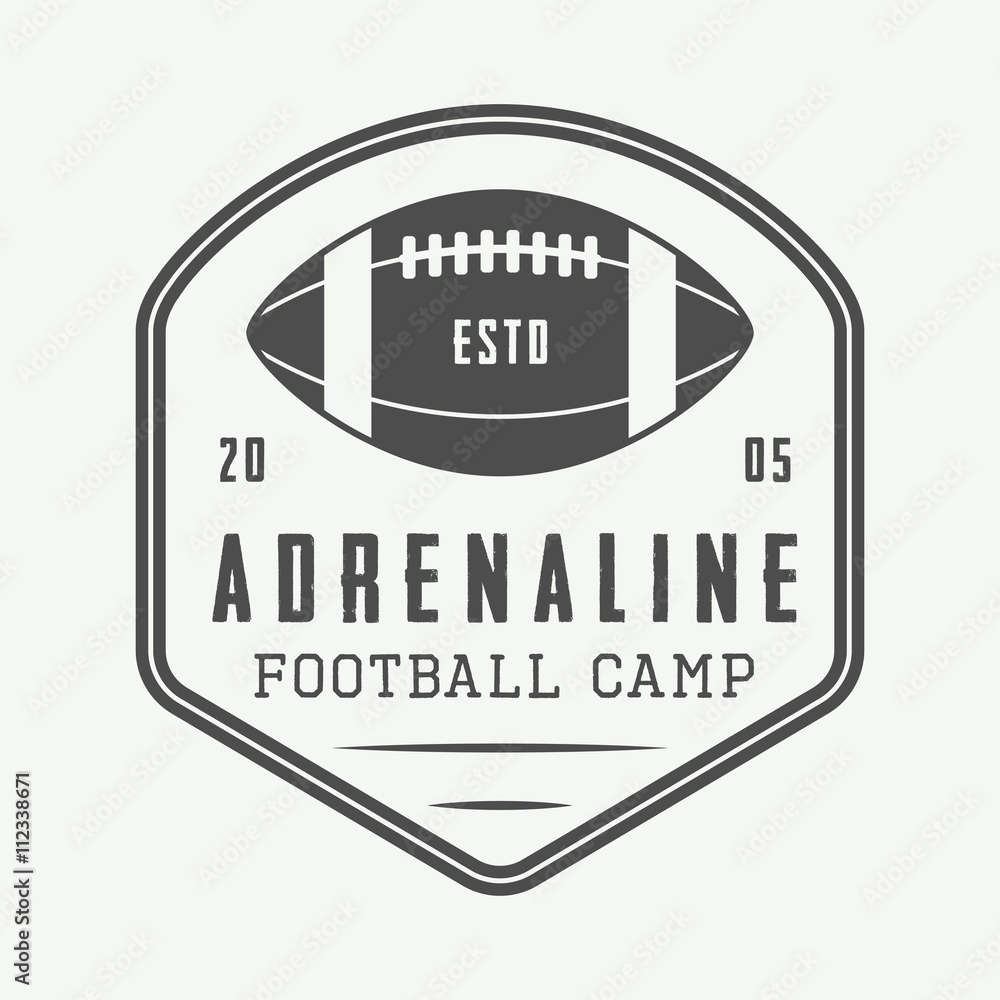 Obraz premium Vintage rugby and american football labels, emblems and logo.
