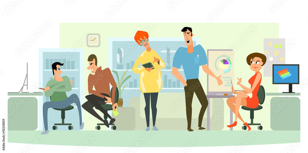 Office team working Office team working