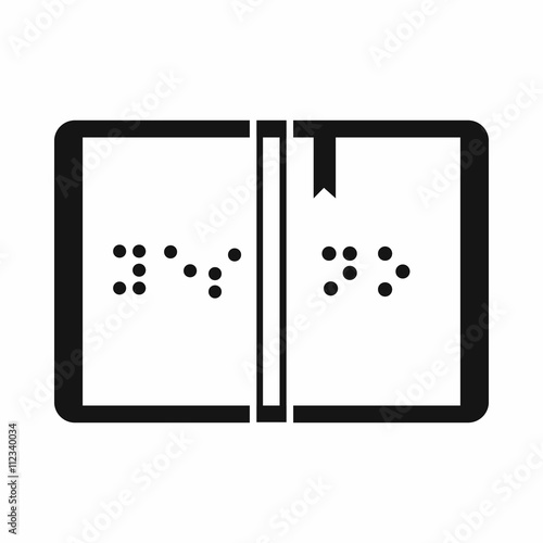 Braille icon, simple style