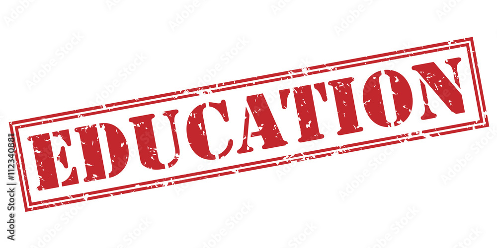 education red stamp on white background education red stamp on white background
