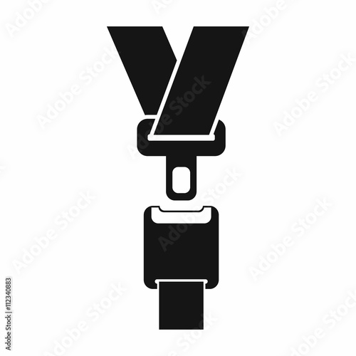 Safety belt icon, simple style