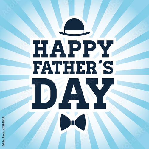 Happy Fathers day design. vintage icon. Colorful illustration