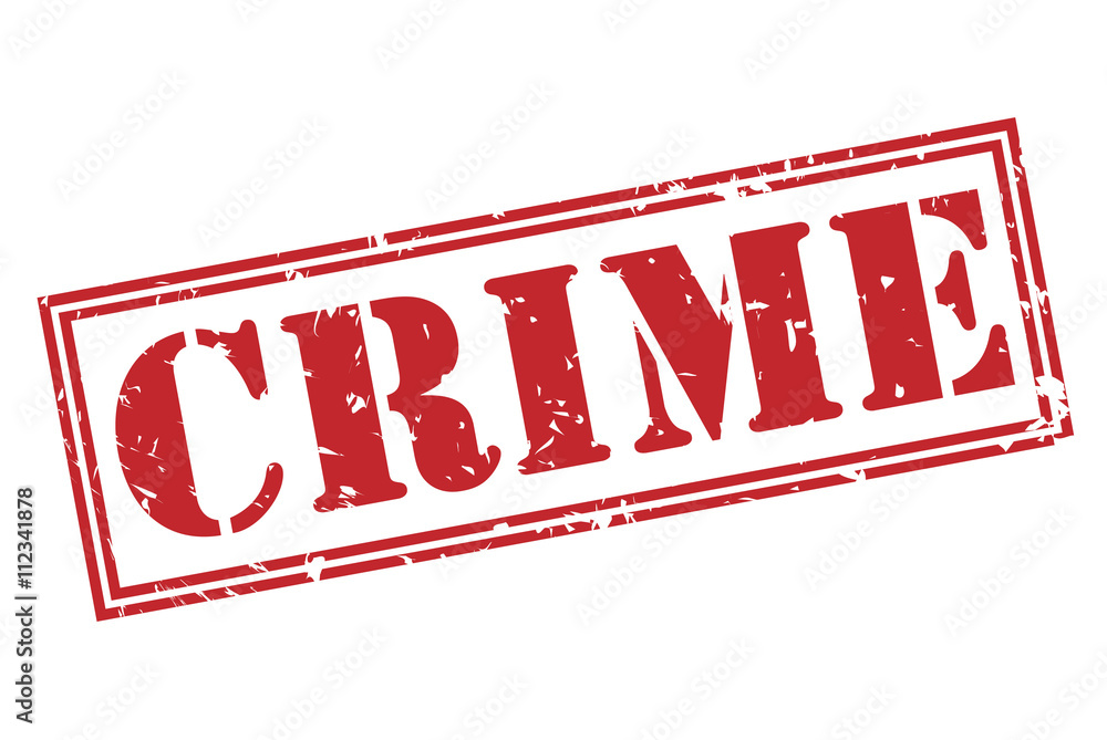 crime red stamp on white background crime red stamp on white background