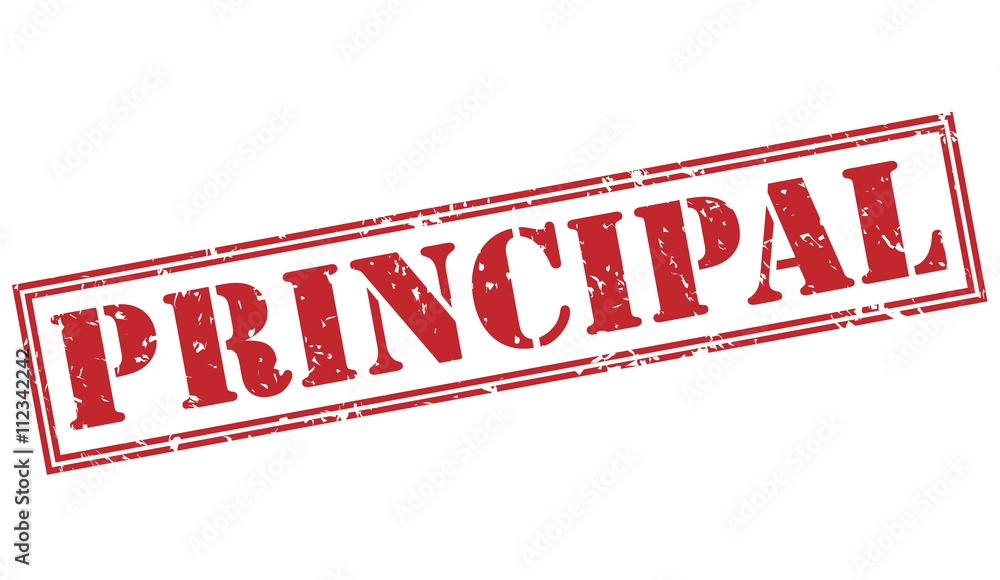 principal red stamp on white background principal red stamp on white background