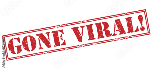 Canvas-taulu gone viral! red stamp on white background