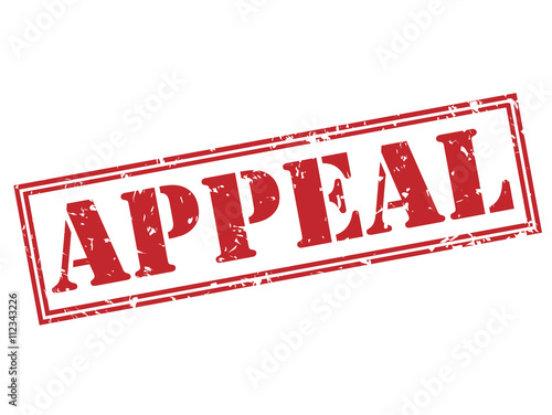 Canvas Print appeal red stamp on white background