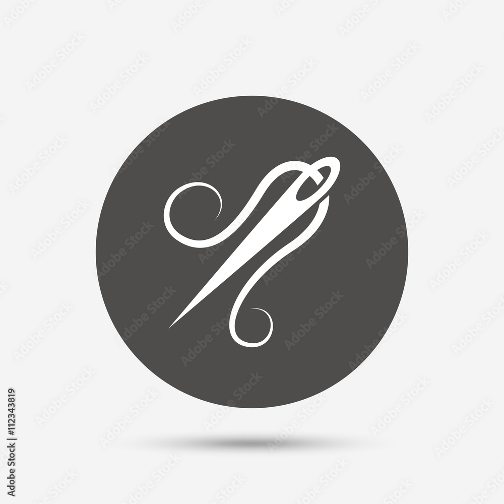 Needle with thread icon. Tailor sign. Needle with thread icon. Tailor sign.