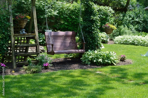 Relaxing garden swing