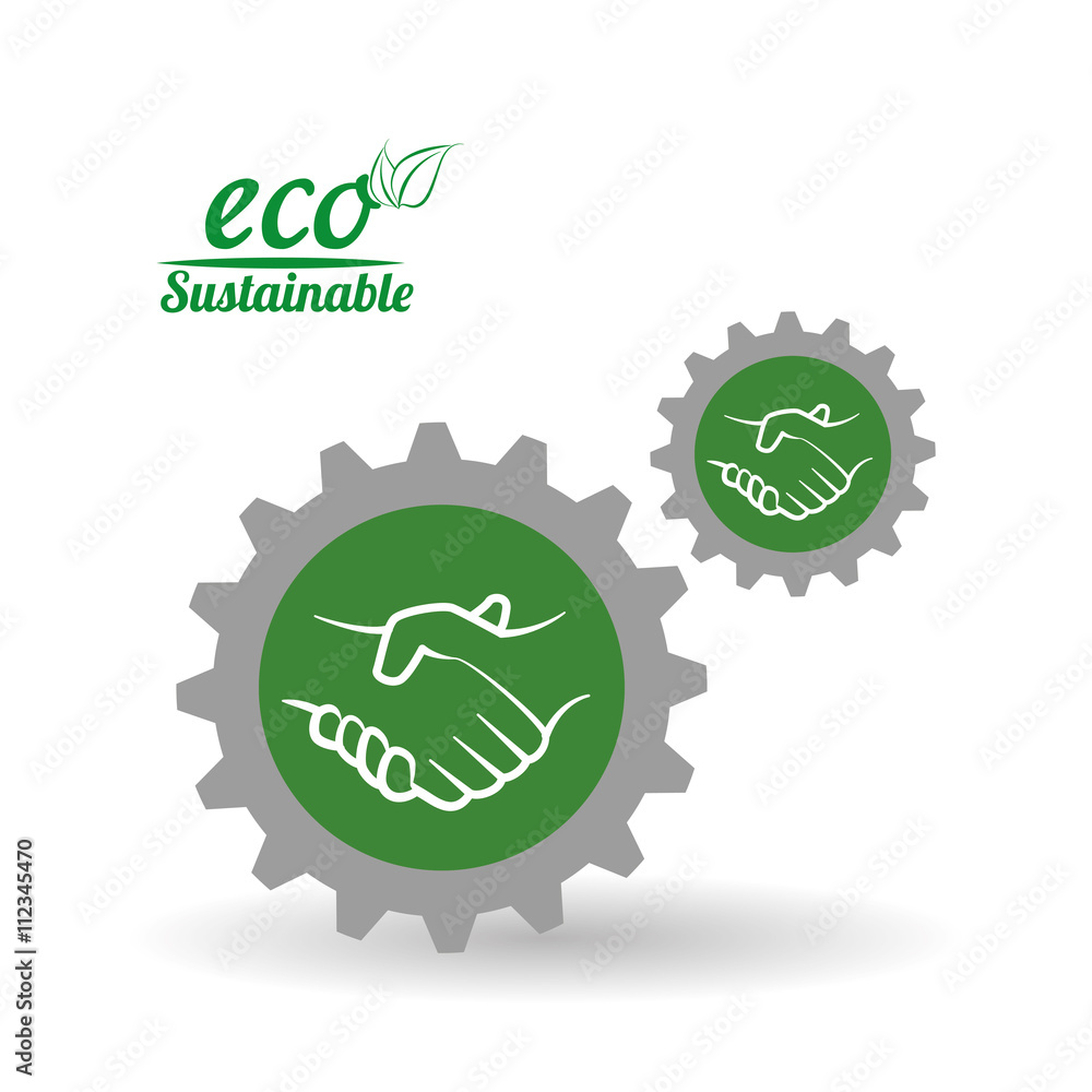 Eco design. Green icon. Isolated illustration , vector Eco design. Green icon. Isolated illustration , vector