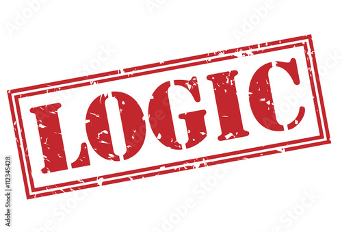 logic red stamp on white background