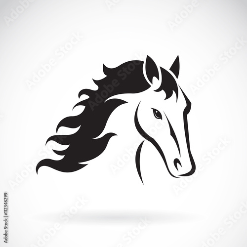 Vector images of horse head design on a white background