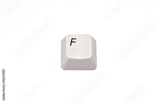 Tilted keyboard key - letter F