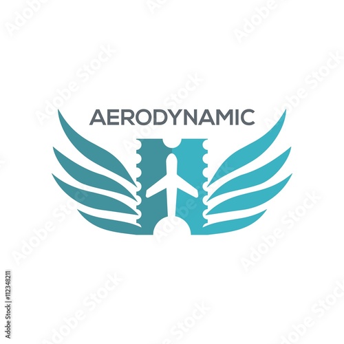 logo airplane wings transportation travel holiday