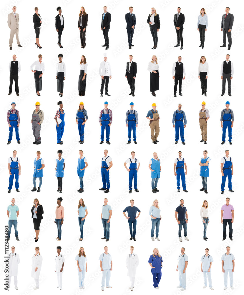 Set Of People With Various Occupations