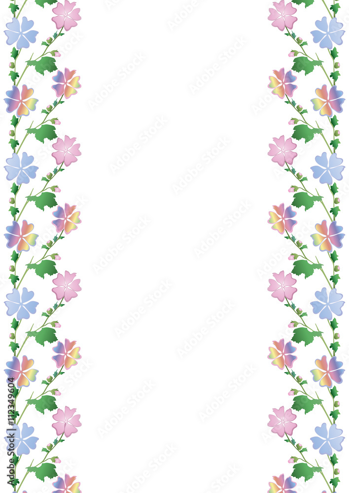 Fototapeta premium colored flower frame