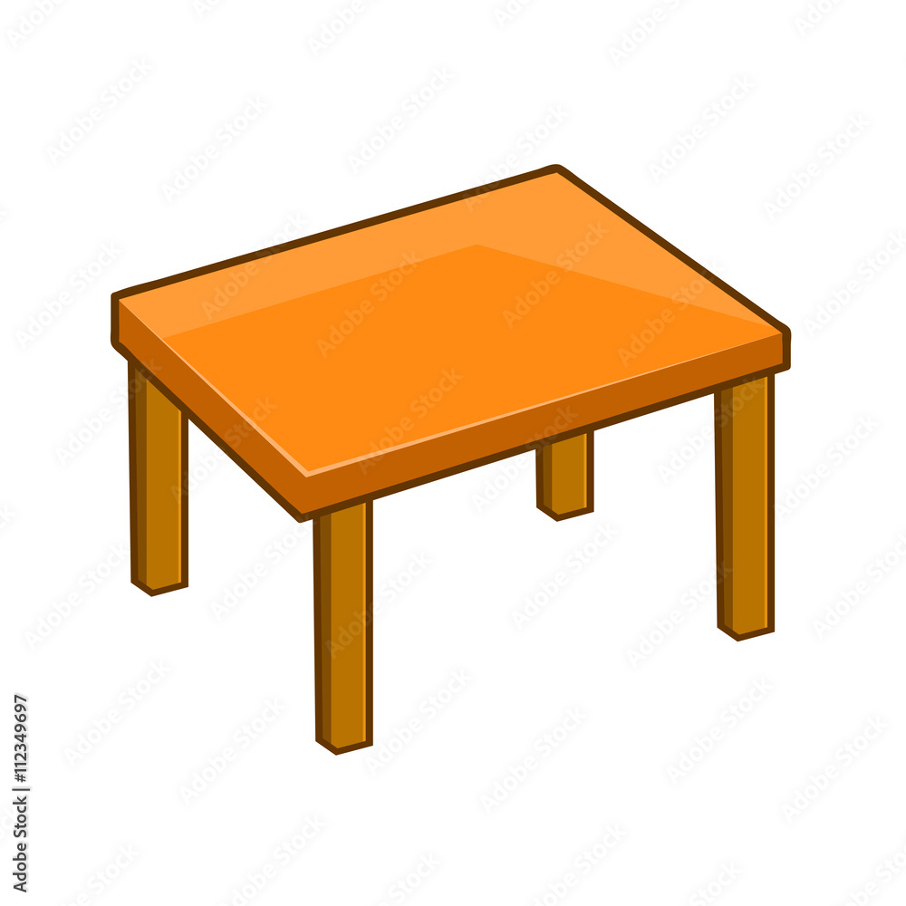 Wooden table isolated illustration Wooden table isolated illustration
