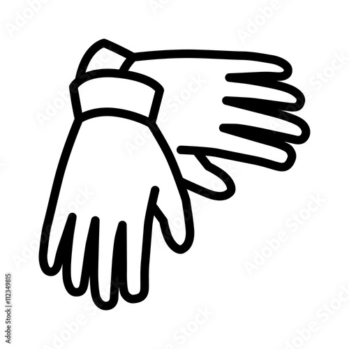 A pair of gloves for hand protection line art icon for apps and websites 