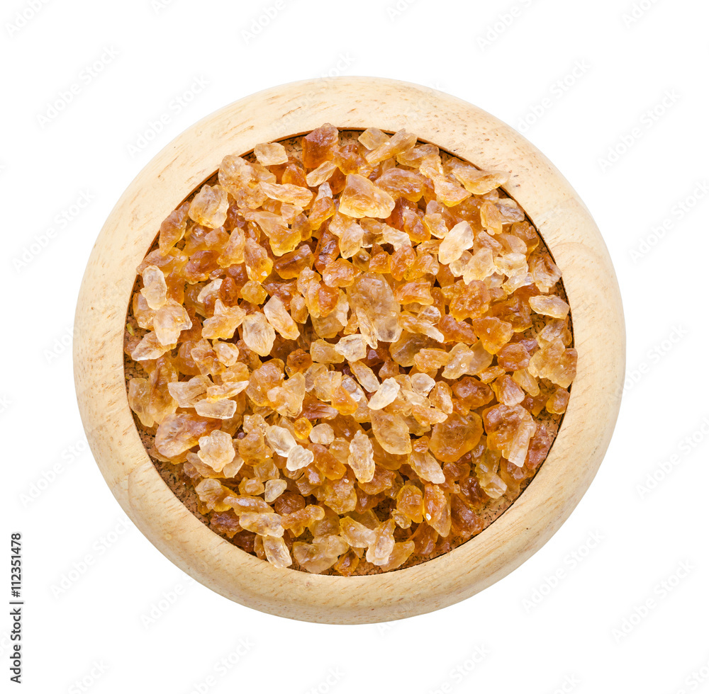 Brown caramelized sugar. Brown caramelized sugar.