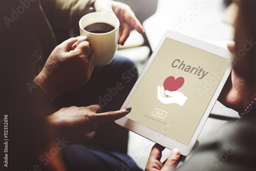 Fotografi Charity Volunteer Donate Hand Symbol Concept