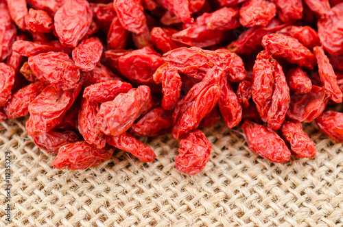 dry red goji berries for a healthy diet.