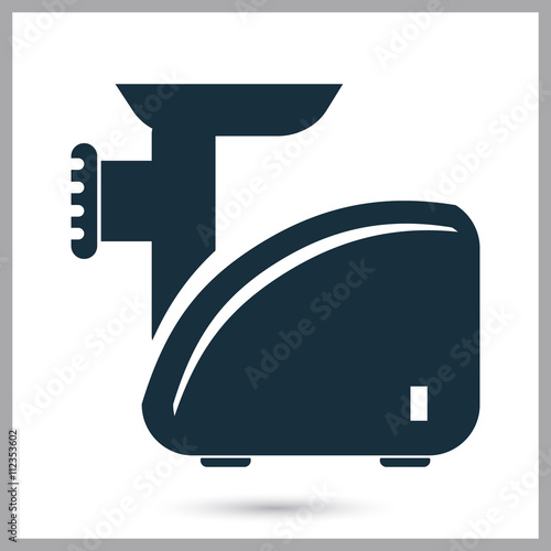 Meat grinder icon on the background